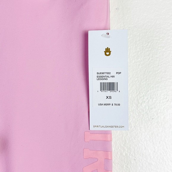 NWT Spiritual Gangster High Waist Logo Legging Paradise Pink XS - Picture 10 of 14